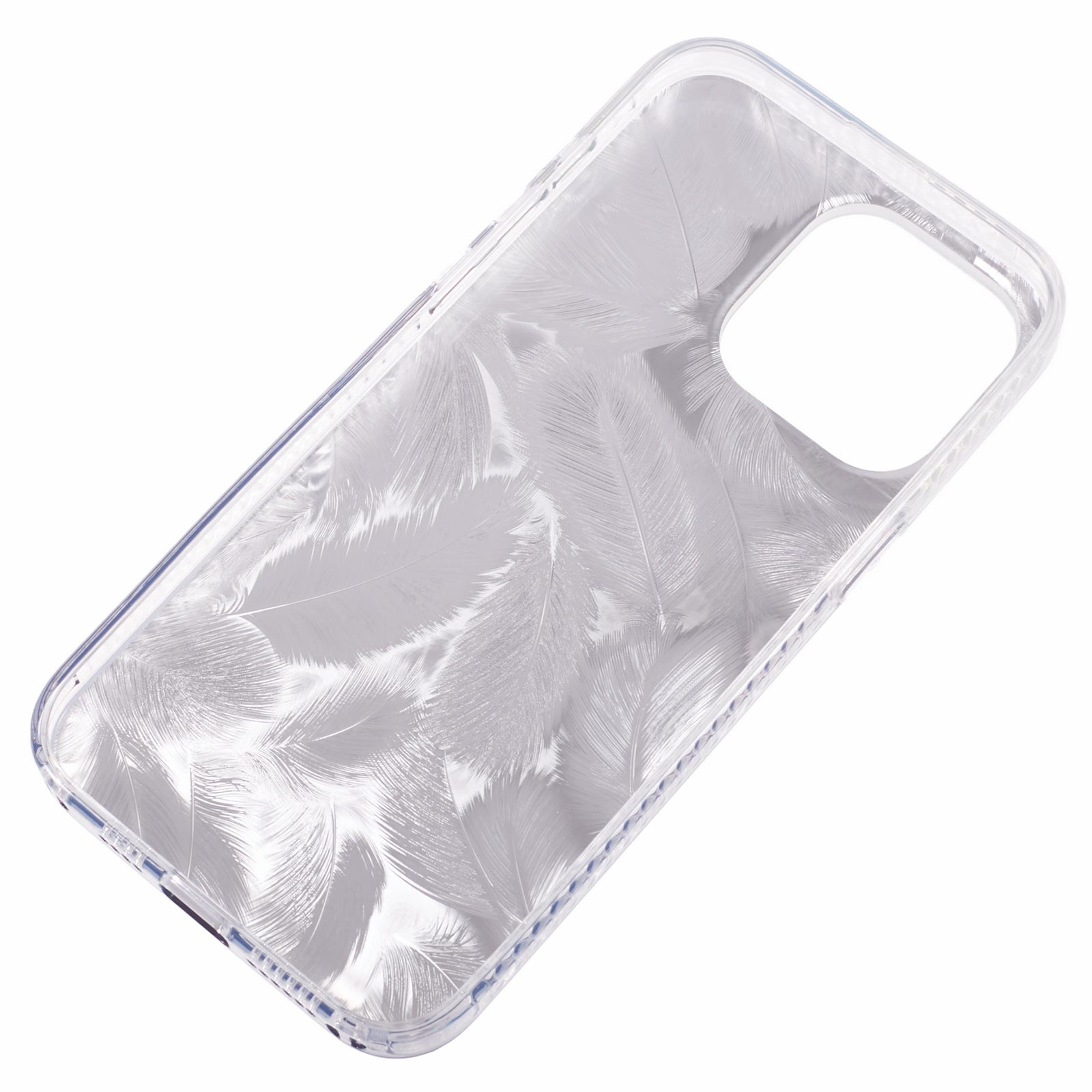 MP Series For iPhone 13 Pro Case TPU+Acrylic Gradient Feather Pattern IMD Phone Cover MP Series For iPhone 13 Pro Case TPU+Acrylic Gradient Feather Pattern IMD Phone Cover